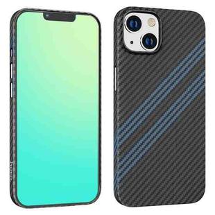 For iPhone 14 hoco Cave Slim PC Phone Case (Black Blue)