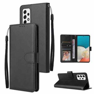 For Samsung Galaxy A53 5G 3 Card Slots Multifunctional Leather Phone Case(Black)