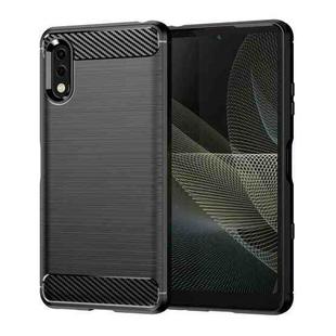 For Sony Xperia Ace II Brushed Texture Carbon Fiber TPU Phone Case(Black)