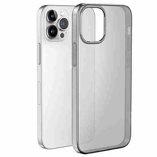 For iPhone 14 Pro Max hoco Light Series Soft TPU Phone Case (Transparent Black)