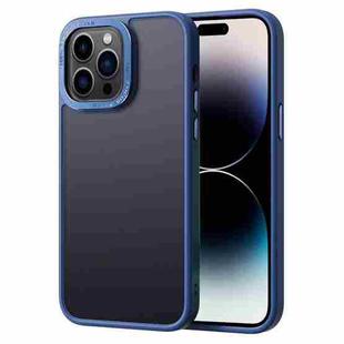 For iPhone 14 Pro Gold Version Frosted Back Shockproof Phone Case(Blue)