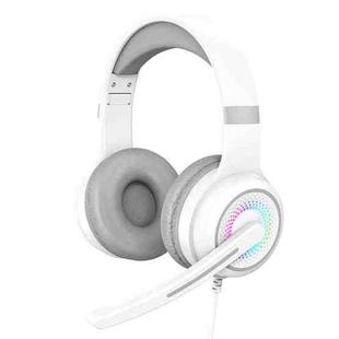 Y20 LED Bass Stereo PC Wired Gaming Headset with Microphone(White)