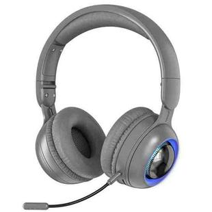 KE08 RGB Stereo PC Wireless Bluetooth Headphones with Microphone(Grey)