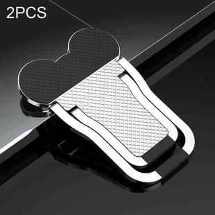 2 PCS Metal Foldable Laptop Stand Bracket(Silver)