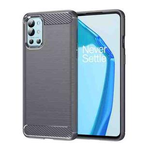 For OnePlus 9R Brushed Texture Carbon Fiber TPU Phone Case(Grey)