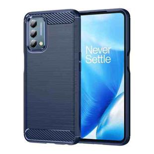 For OnePlus Nord N200 5G Brushed Texture Carbon Fiber TPU Phone Case(Blue)