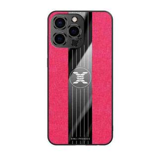 For iPhone 13 Pro Max XINLI Stitching Cloth Texture TPU Phone Case (Red)