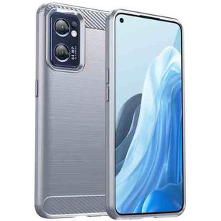 For OPPO Find X5 Lite Brushed Texture Carbon Fiber TPU Phone Case(Grey)