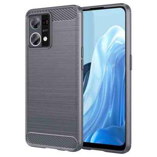 For OPPO F21 Pro Brushed Texture Carbon Fiber TPU Phone Case(Grey)