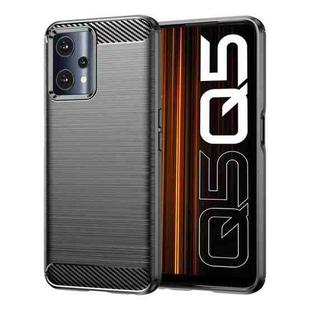 For Realme Q5 Brushed Texture Carbon Fiber TPU Phone Case(Black)
