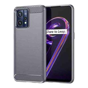For Realme 9 Brushed Texture Carbon Fiber TPU Phone Case(Grey)
