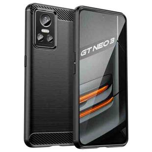 For Realme GT Neo3 Brushed Texture Carbon Fiber TPU Phone Case(Black)