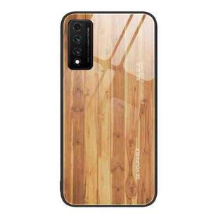 For Huawei Nzone S7 Pro 5G Wood Grain Glass Protective Case(Yellow)