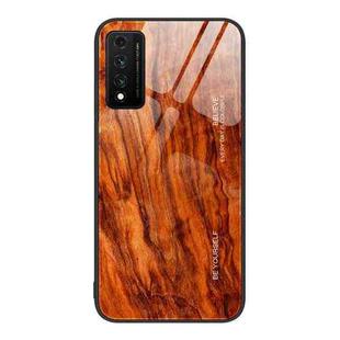 For Huawei Nzone S7 Pro 5G Wood Grain Glass Protective Case(Light Brown)
