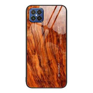 For Huawei nova 8 SE Wood Grain Glass Protective Case(Light Brown)