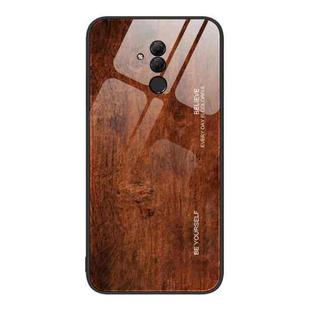 For Huawei Maimang 7 Wood Grain Glass Protective Case(Dark Brown)