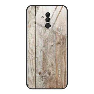 For Huawei Maimang 7 Wood Grain Glass Protective Case(Grey)