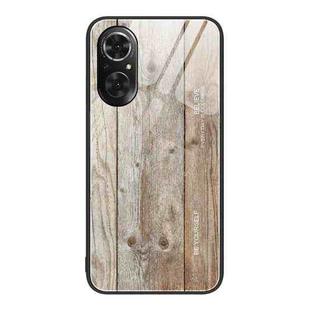 For Honor 50 SE Wood Grain Glass Protective Case(Grey)