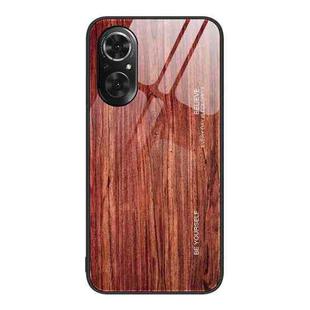 For Honor 50 SE Wood Grain Glass Protective Case(Coffee)