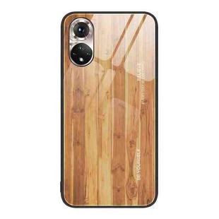 For Honor 50 Wood Grain Glass Protective Case(Yellow)