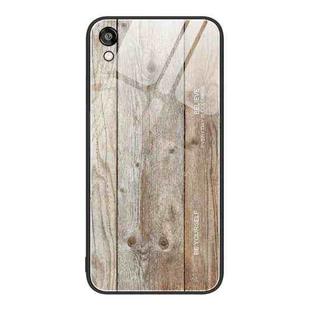 For Honor Play 3e Wood Grain Glass Protective Case(Grey)