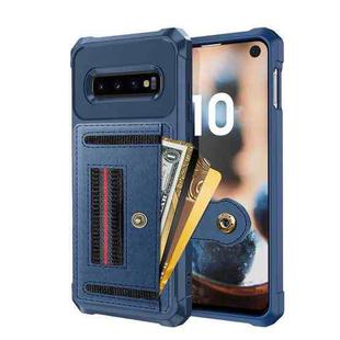 For Samsung Galaxy S10e ZM06 Card Bag TPU + Leather Phone Case(Blue)