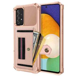 For Samsung Galaxy A53 5G ZM06 Card Bag TPU + Leather Phone Case(Pink)