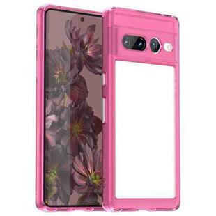 For Google Pixel 7 Pro 5G Colorful Series Acrylic + TPU Phone Case(Transparent Pink)