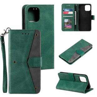 For iPhone 14 Stitching Calf Texture Leather Case (Green)