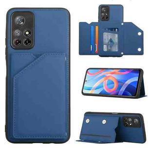 For Xiaomi Redmi Note 11 5G/Poco M4 Pro 5G Skin Feel PU + TPU + PC Back Cover Shockproof Case(Blue)