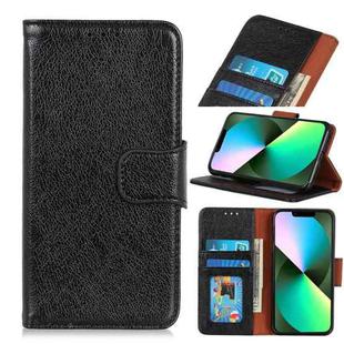 For iPhone 14 Plus Nappa Texture Leather Case (Black)