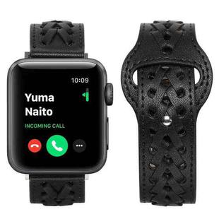 Woven Watch Strap For Apple Watch Series 8&7 41mm / SE 2&6&SE&5&4 40mm / 3&2&1 38mm(Black)