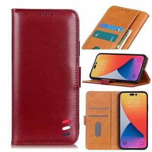 For iPhone 14 Pro Max Pearl Texture Leather Case (Wine Red)