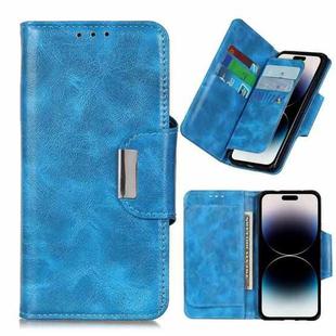 For iPhone 14 Pro 6 Card Slots Leather Phone Case(Blue)