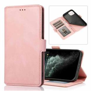 For iPhone 14 Pro Max Retro Magnetic Closing Clasp Leather Case (Rose Gold)