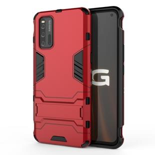 For Vivo IQOO3 Shockproof PC + TPU Protective Case with Invisible Holder(Red)
