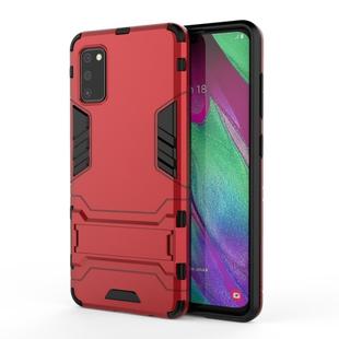 Galaxy A41 Shockproof PC + TPU Protective Case with Invisible Holder(Red)