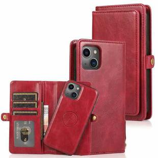 For iPhone 14 Pro Max Strong Magnetic Detachable Leather Case (Red)