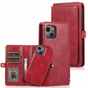 For iPhone 14 Strong Magnetic Detachable Leather Case (Red)