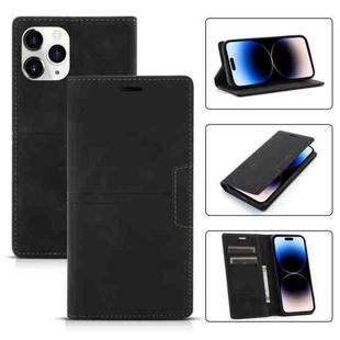 For iPhone 14 Pro Max Magnetic Leather Phone Case (Black)