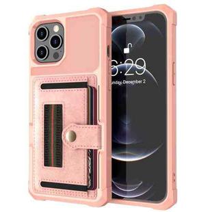 For iPhone 13 Pro ZM06 Card Bag TPU + Leather Phone Case (Pink)