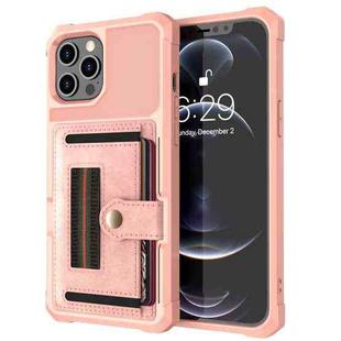 For iPhone 13 Pro Max ZM06 Card Bag TPU + Leather Phone Case (Pink)