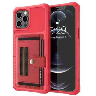 For iPhone 11 Pro Max ZM06 Card Bag TPU + Leather Phone Case (Red)