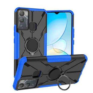 For Infinix Hot 12i Armor Bear Shockproof PC + TPU Phone Case with Ring(Blue)