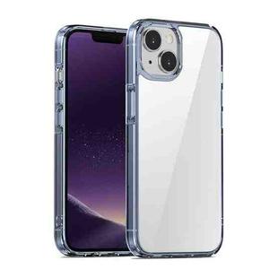 For iPhone 14 iPAKY Aurora Series Shockproof PC + TPU Protective Phone Case (Transparent Blue)