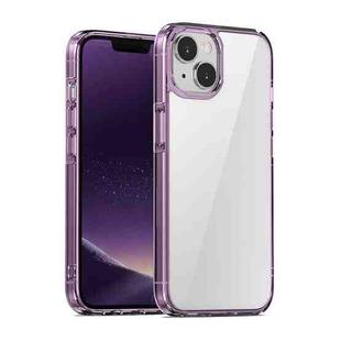 For iPhone 14 iPAKY Aurora Series Shockproof PC + TPU Protective Phone Case (Transparent Purple)