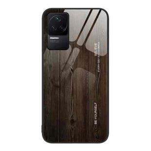 For Xiaomi Redmi K50 Pro Wood Grain Glass Protective Case(Black)
