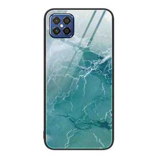 For Huawei Nova 8 SE Marble Pattern Glass Protective Phone Case(Green Ocean)