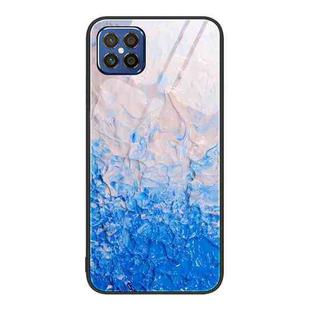 For Huawei Nova 8 SE Marble Pattern Glass Protective Phone Case(Ocean Waves)