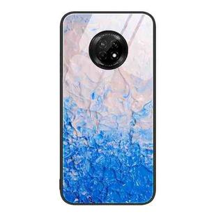For Huawei Enjoy 20 Plus 5G Marble Pattern Glass Protective Phone Case(Ocean Waves)